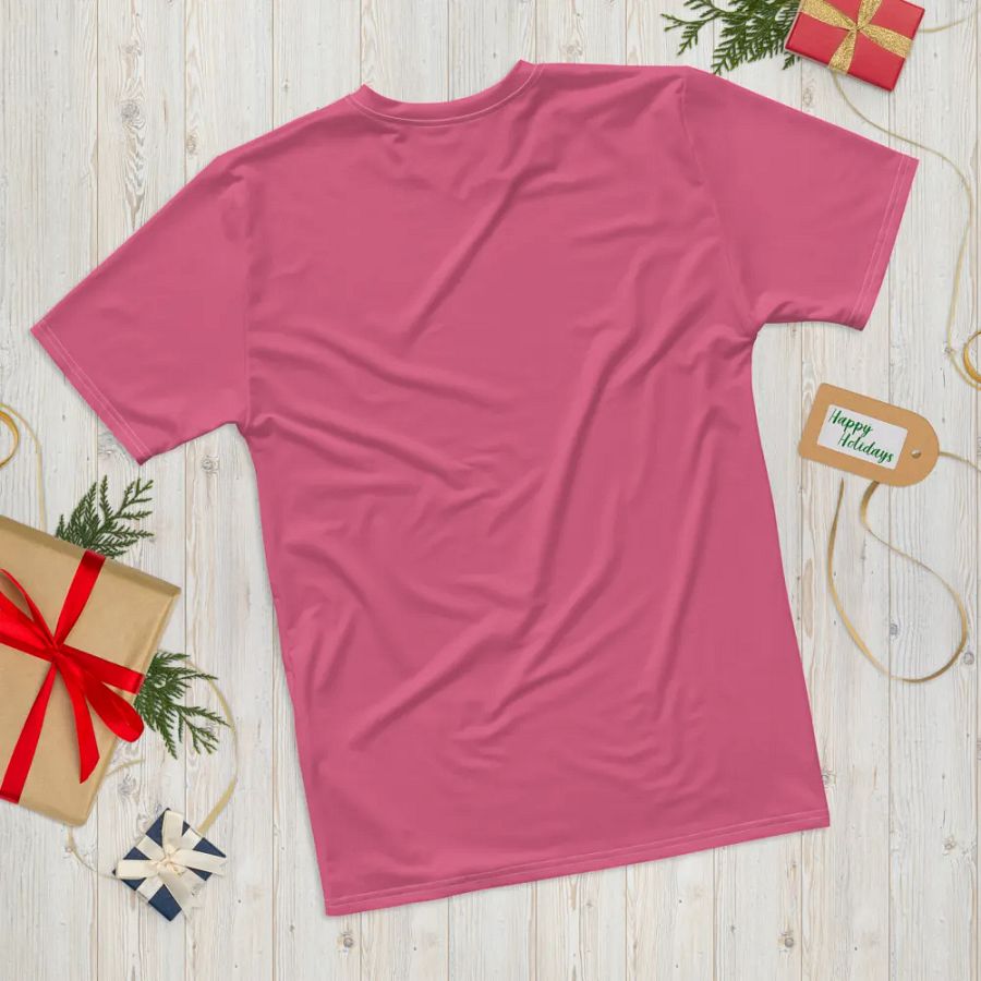 Plain Rosy Blush Pink Soft Summer Men's Crewneck Polyester Heavyweight Premium T-Shirt by Treasure Pie product image (12)