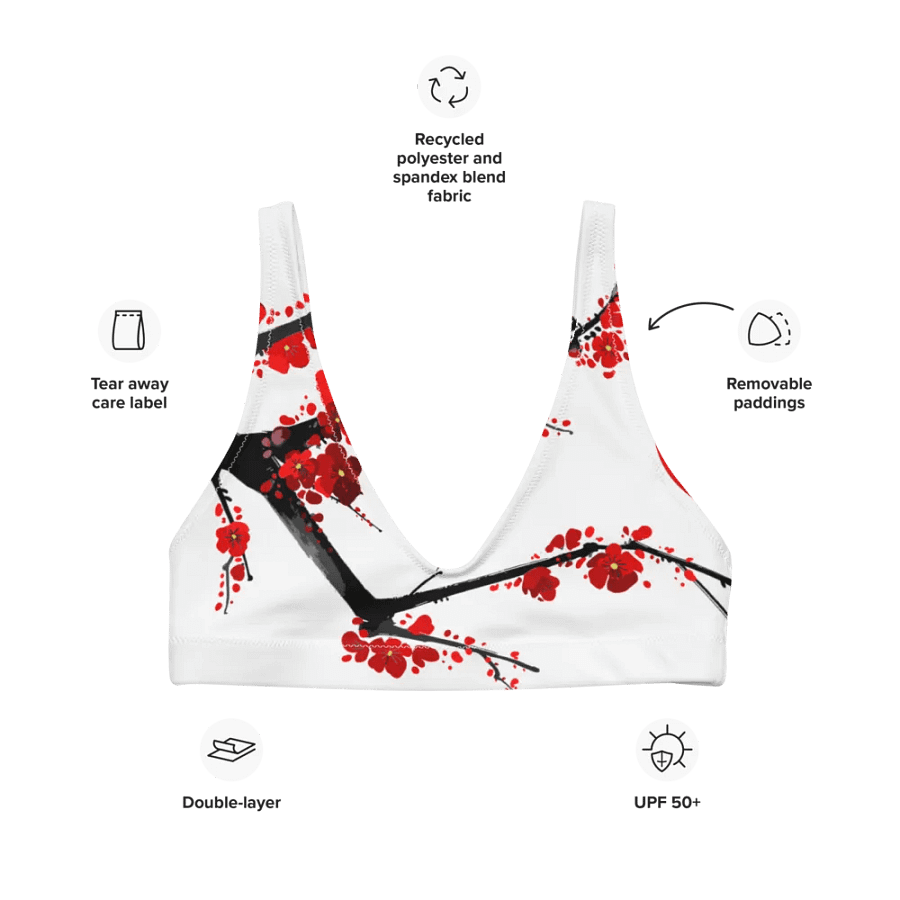 Sakura Blossom - Recycled Bikini Top product image (3)