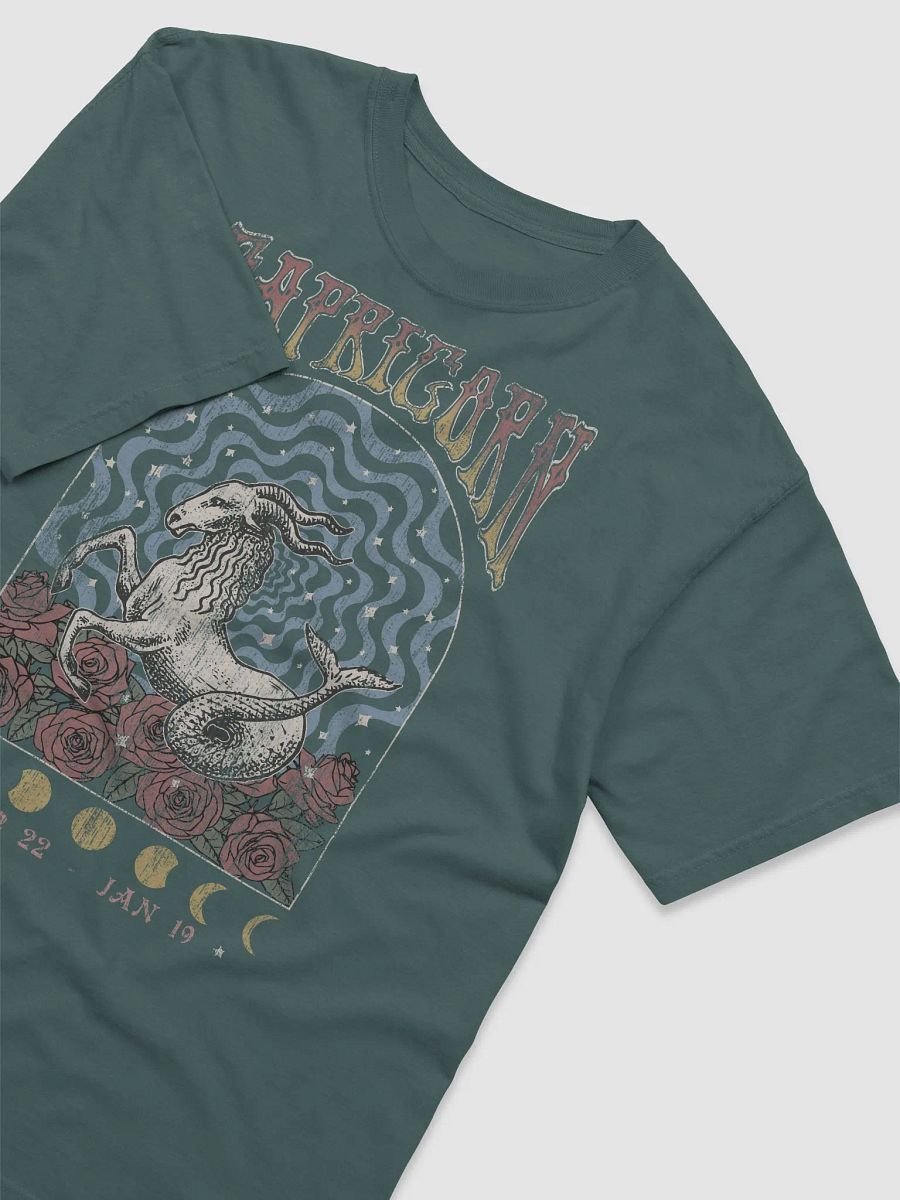 Capricorn Zodiac Sign Tee | Art Nouveau-Style Grunge Streetwear T-Shirt for December 22 and January 19 Birth Months product image (13)