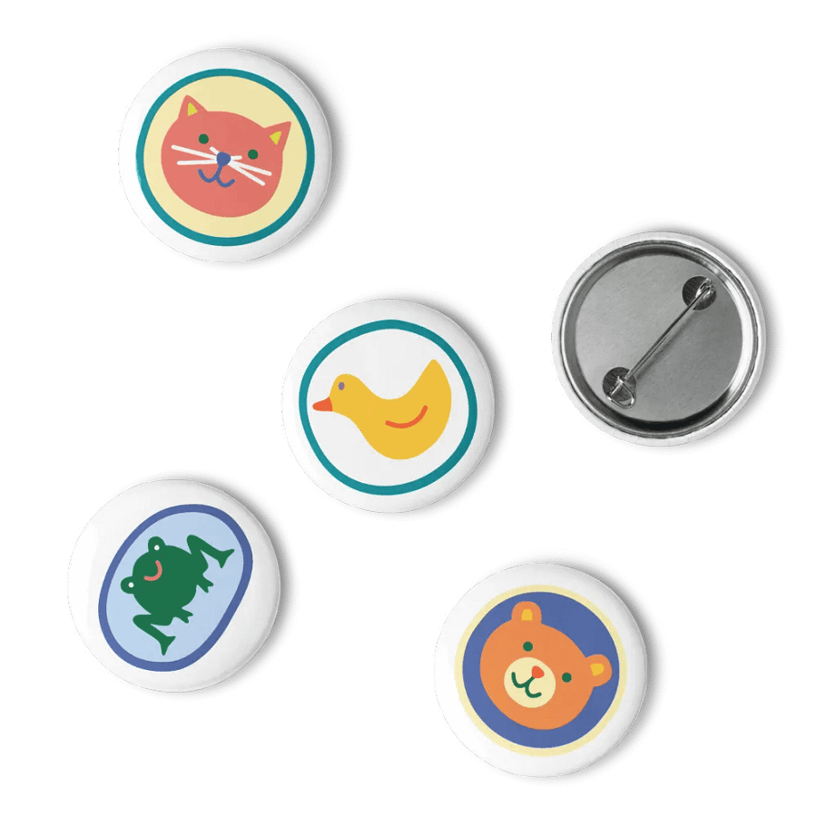 Set of Pin Buttons (vintage style) product image (15)