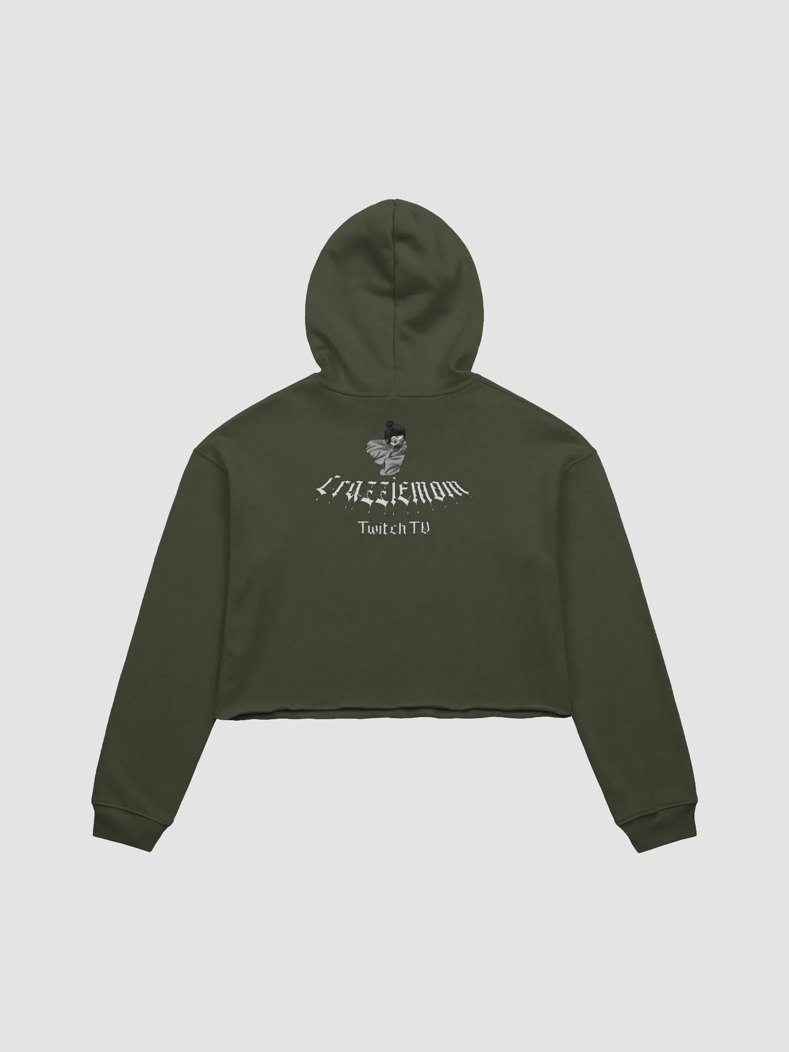 Crazzie Train Crop Hoodie (B&W) product image (7)
