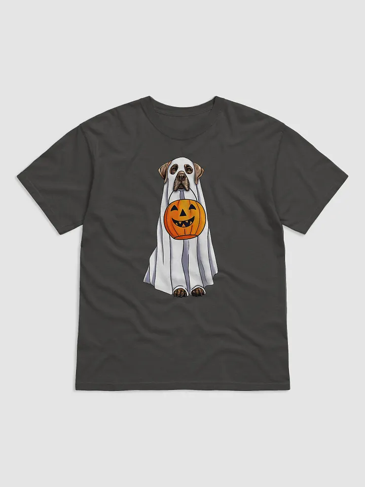 Great Dane Halloween Tee | Funny Fall & Halloween Great Dane Wearing a Ghost Costume with Pumpkin Basket product image (7)