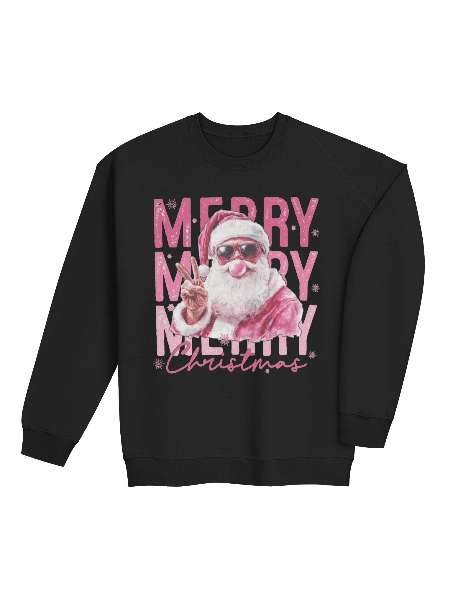 Santa Blowing Bubblegum Sweatshirt | Cool Pop Art Holiday Crewneck product image (3)