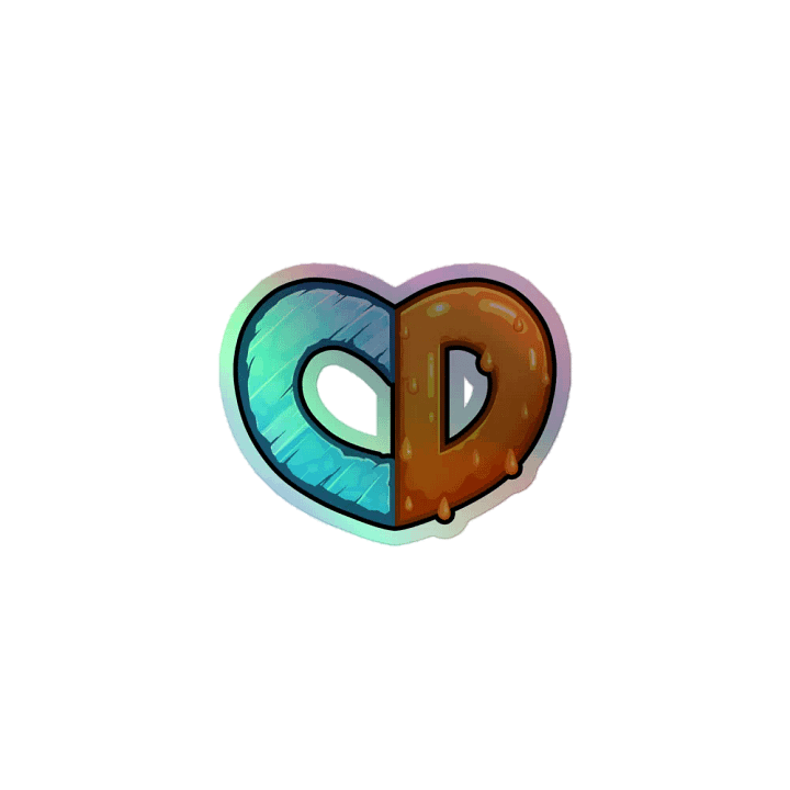 heart v2 holographic Sticker product image (1)