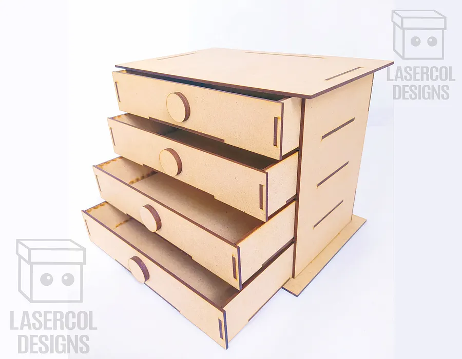4 Drawers Desk Organizer - Laser Cut Files product image (10)