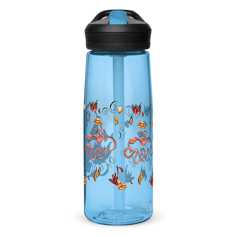 Learning to Breathe Fire 22 oz Straw Bottle Blue product image (4)