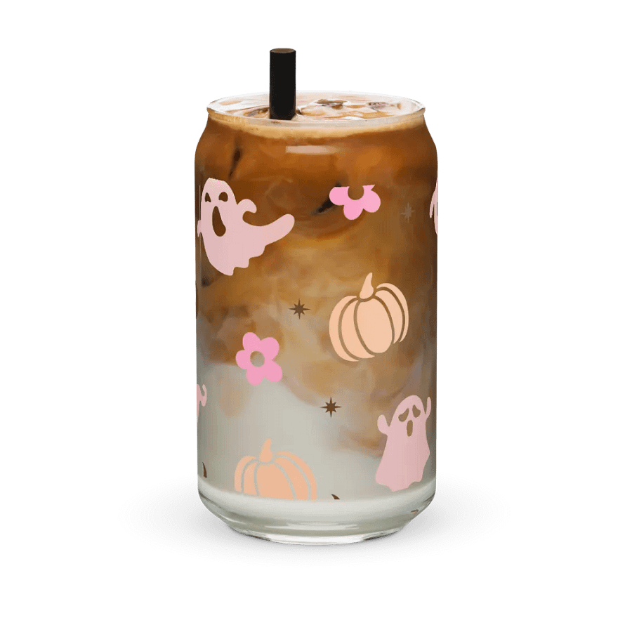 Cute Ghosty Halloween Glass Cup product image (11)