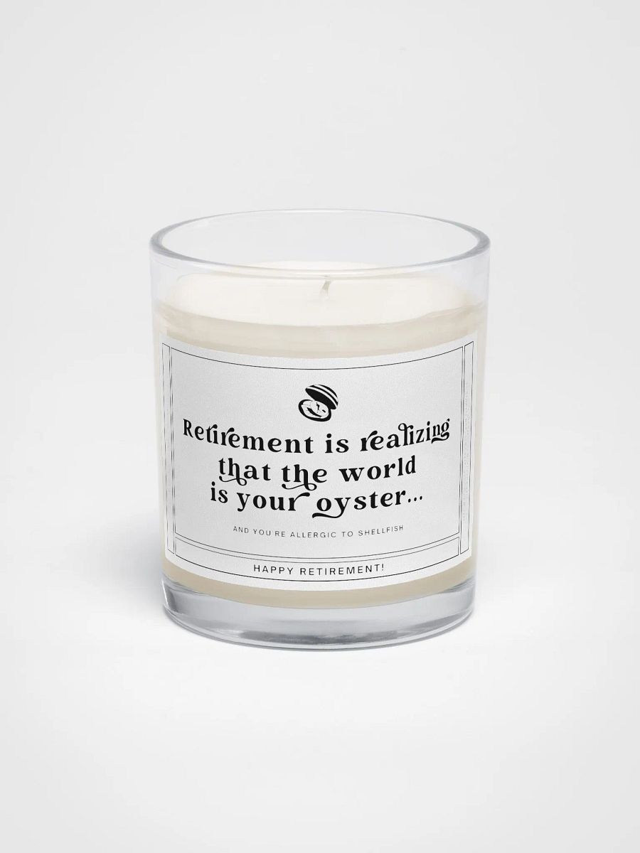 A funny gift for the retired travel enthusiast - Soy wax vegan candle product image (2)