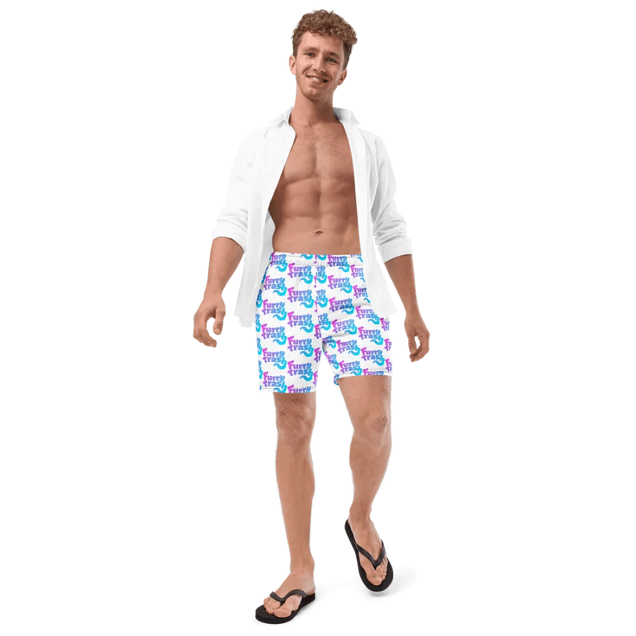 Patterned Swimtrunks - White product image (11)