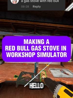 Making a Red Bull Stove in Workshop Simulator VR Game - https://www.meta.com/en-gb/experiences/bartender-vr-simulator/6424742560904148/?srsltid=AfmBOoq8e5Kq8GqkcKo-ZH6UkFSHxwHOA6wVd8kFrQ52ByRh7DTQjFUh  #bartendervr #explorewithquest #QuestCreatorPartner #vr #vrgaming