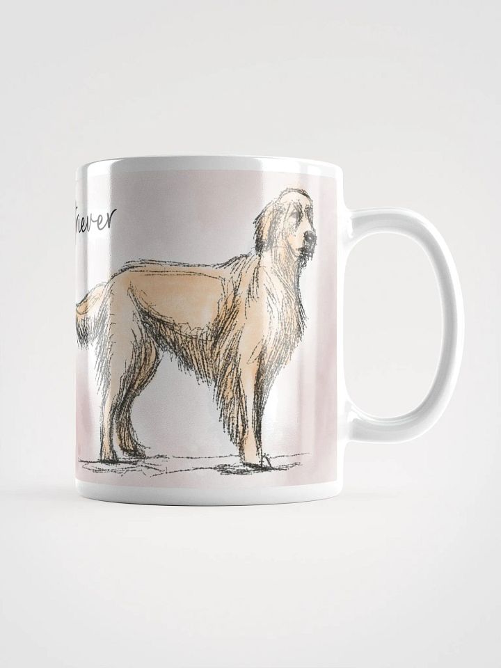 Golden Retriever Sketches White Glossy Mug product image (1)
