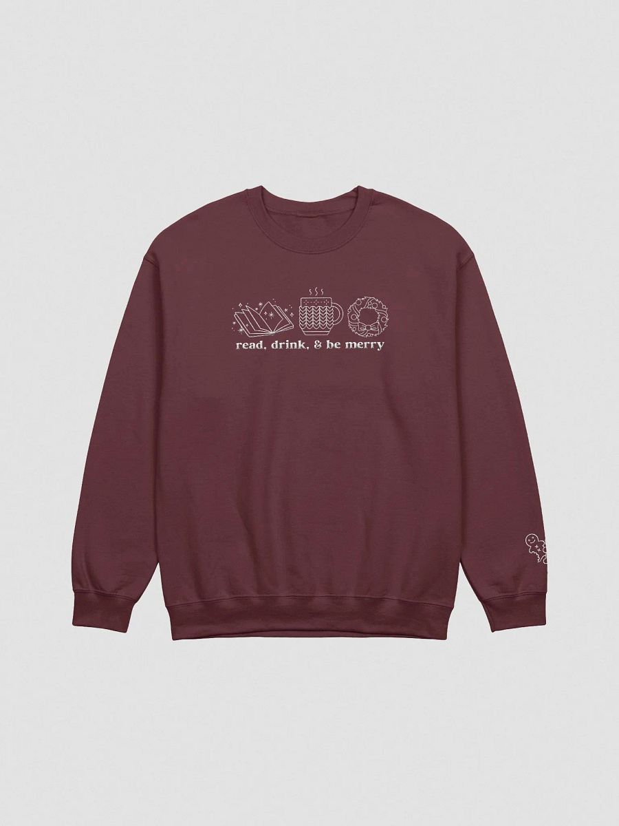 Read, Drink, & Be Merry Embroidered Sweatshirt product image (4)