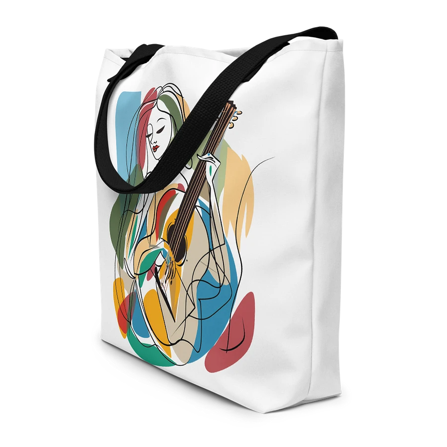 Tote Bag: Music Lover Guitarist Musician Minimalist Abstract Art Design product image (4)