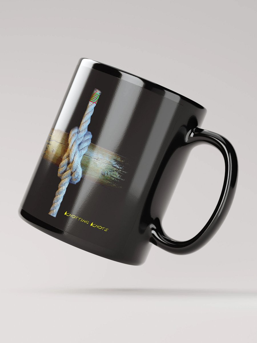 Nautical Clove Hitch Knot Black Mug: product image (3)