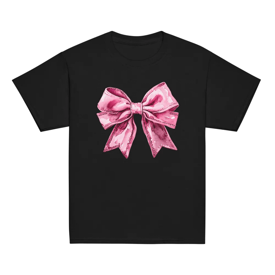 Whimsical Pink Bow Tee for Kids product image (1)