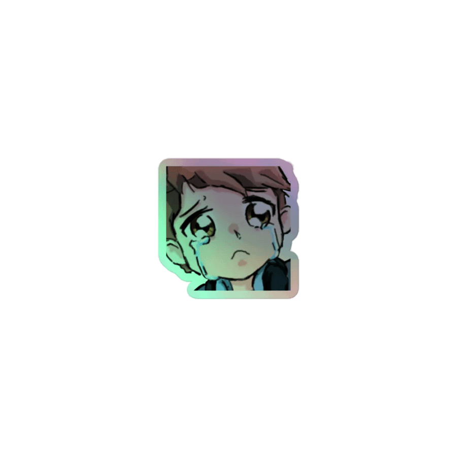 Chaabbz Sad Holographic Emote Sticker product image (1)