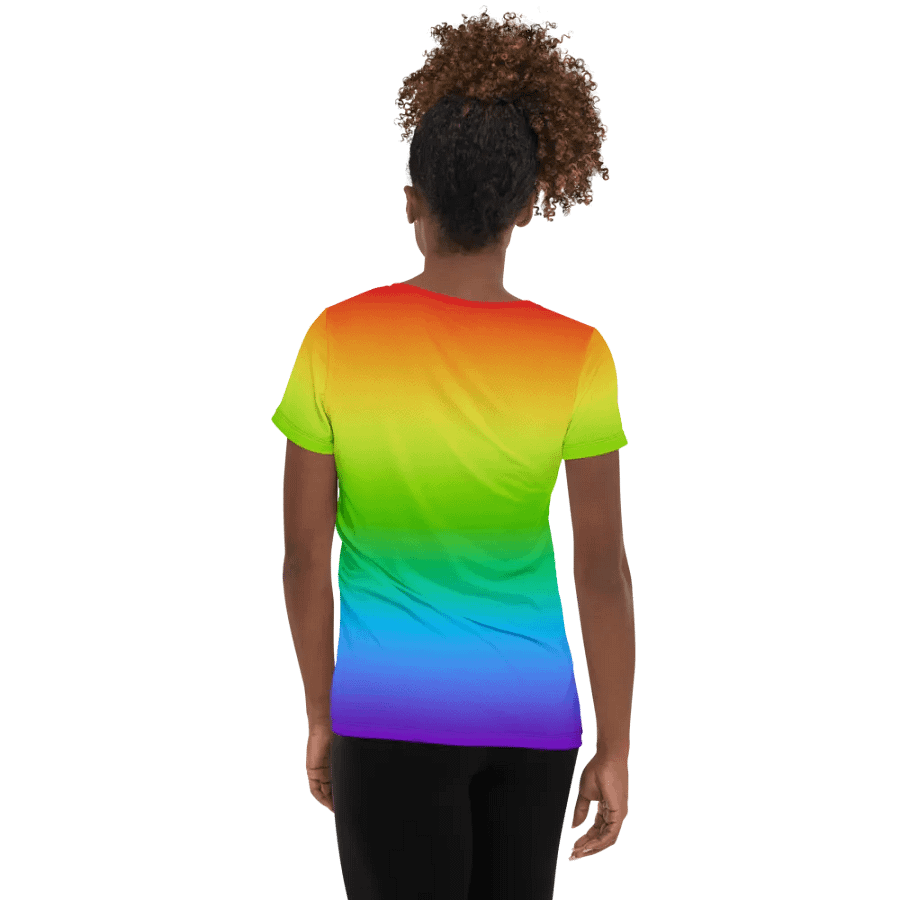 Rainbow Women's Athletic TShirt product image (9)