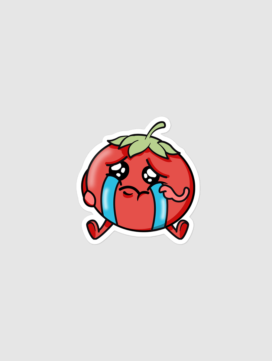 Crying Tomat Sticker product image (1)