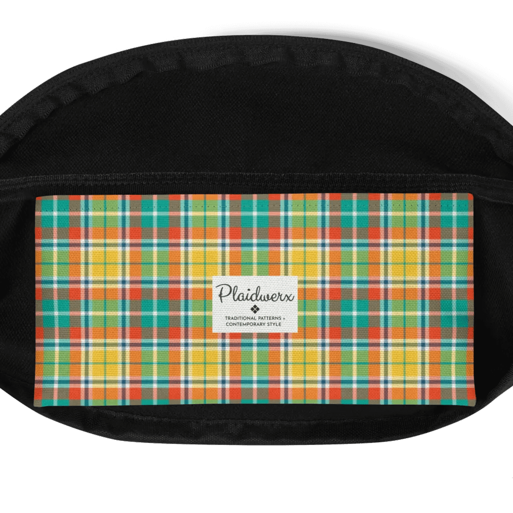 Yellow and Seafoam Green Plaid Fanny Pack product image (6)