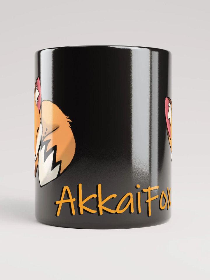 Sleepy Fox Black Glossy Mug product image (2)