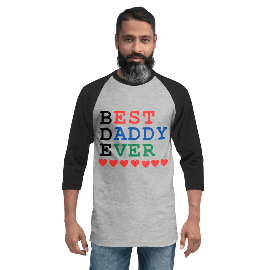 Best Daddy Ever Tultex Fine Jersey Raglan Tee product image (5)