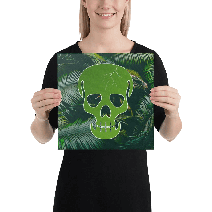 Endangered Species - Mexico - Tropical Mystery Green Skull Canvas Art product image (2)