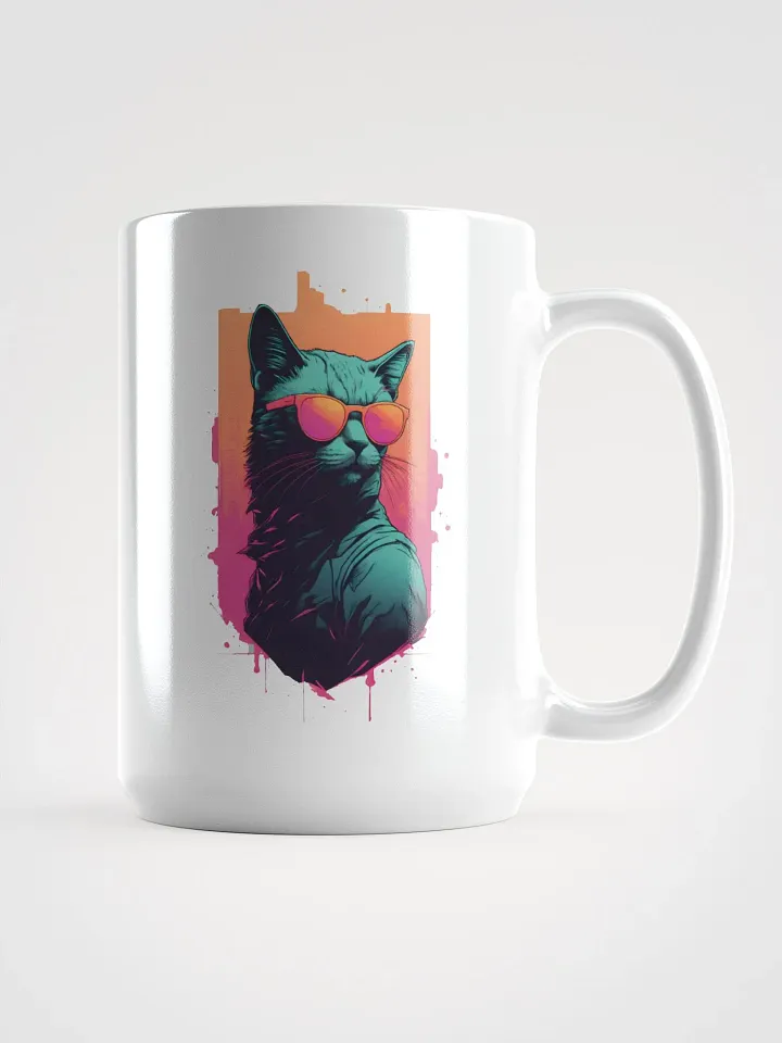 Confident Cat Neon Sunglasses Mug product image (1)