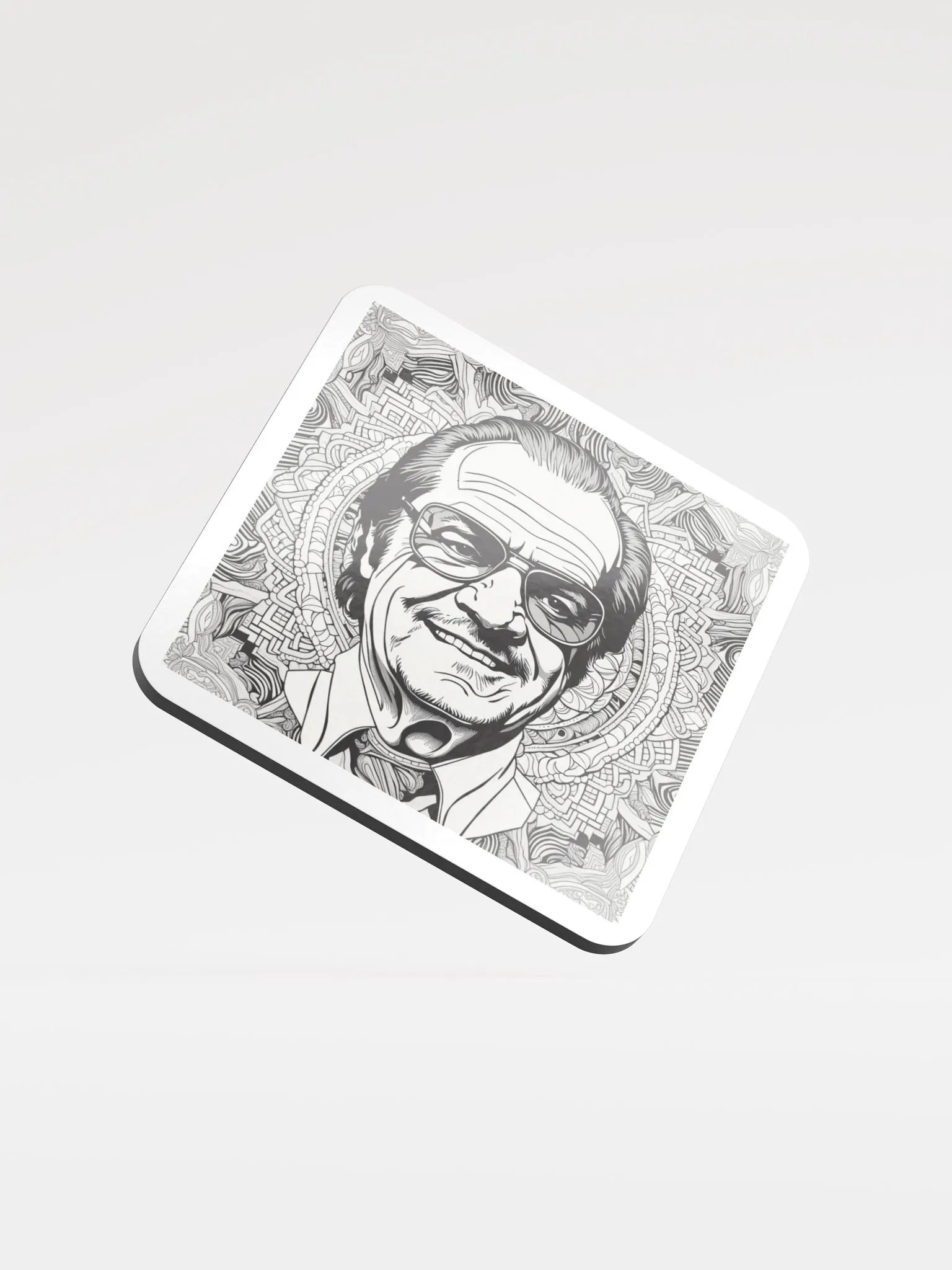 Geometric Gentleman Cork Coaster product image (1)