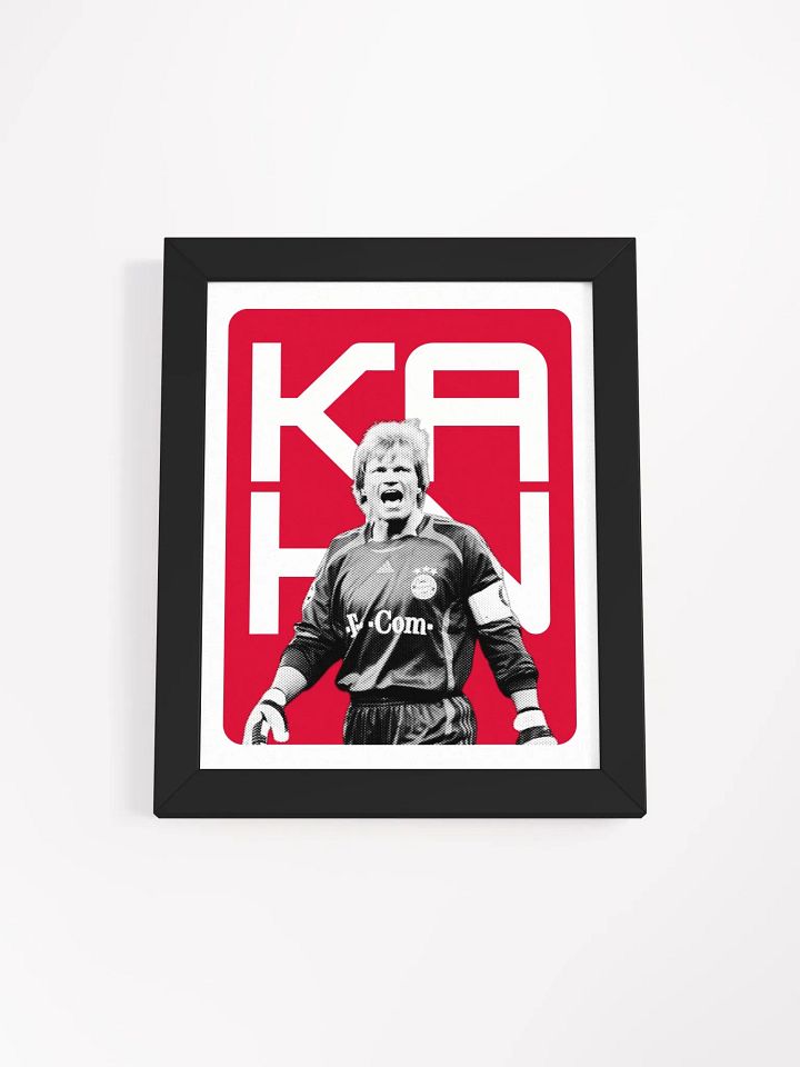 Oliver Kahn BW Bayern Munich Name Art Framed Print product image (2)