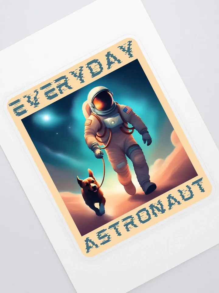 Everyday Astronaut Walking the Dog Sticker product image (1)