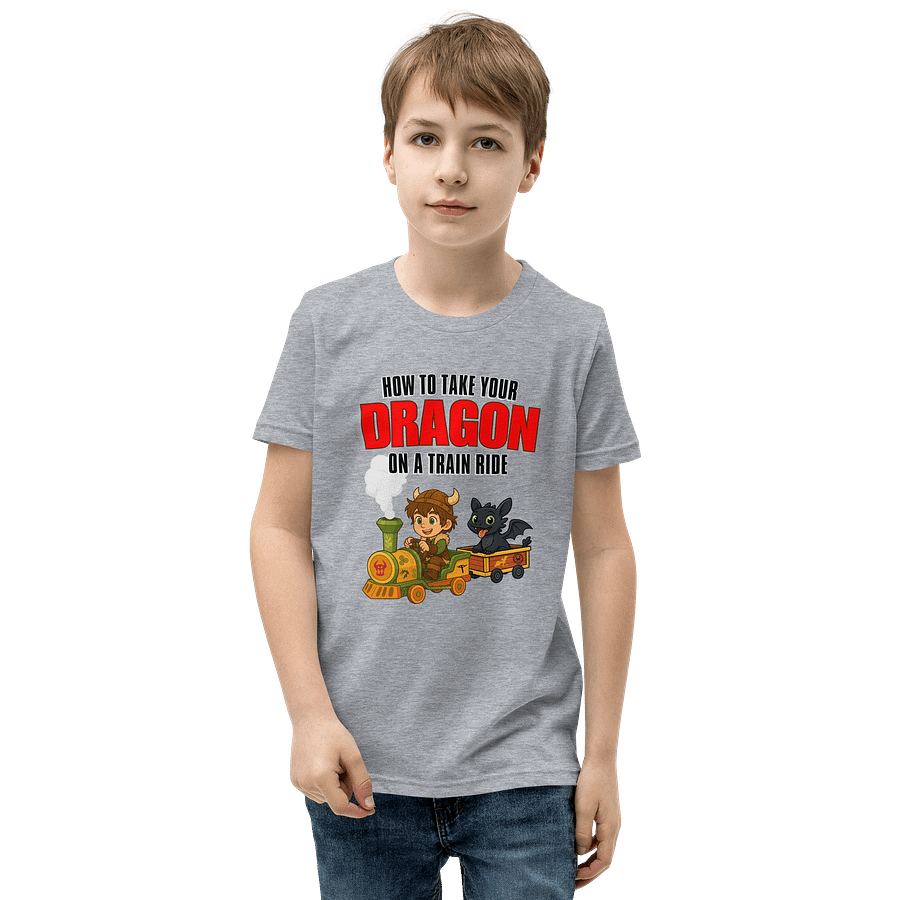 HOW TO TAKE YOUR DRAGON ON A TRAIN RIDE - YOUTH TEE product image (2)