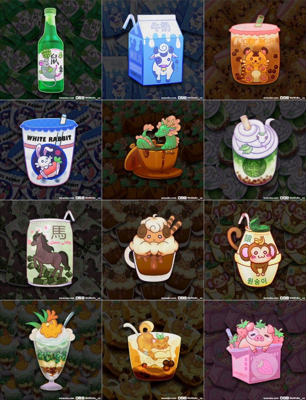 Set of Zodiac Drink Stickers product image (1)