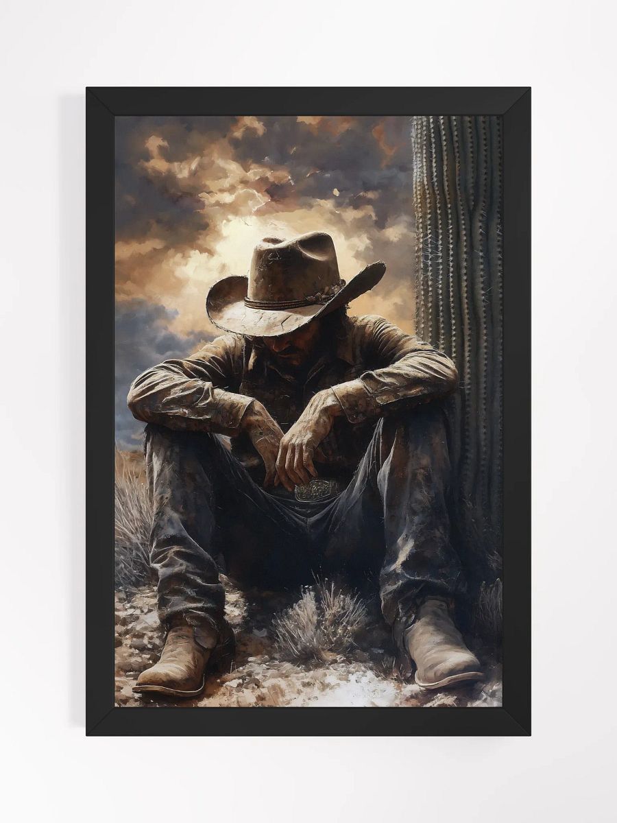 Strength is Forged in the Heat of the Wild West - Resting Cowboy Art Poster product image (4)