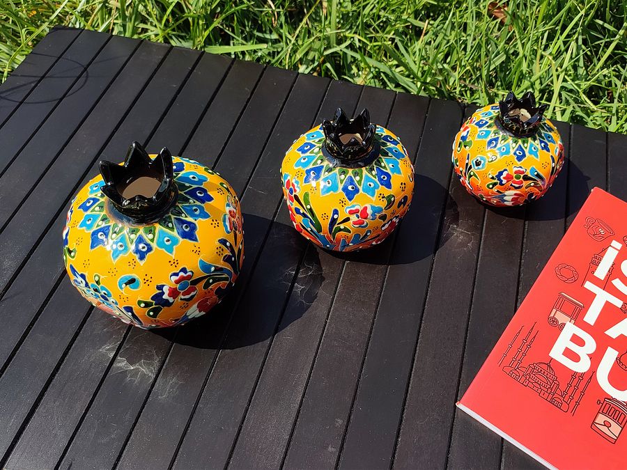 Infuse Your Home with the Vibrancy of Turkish Art – Ceramic Pomegranate Set — handmade pottery, handmade ceramic, home decor, handmade gift product image (6)
