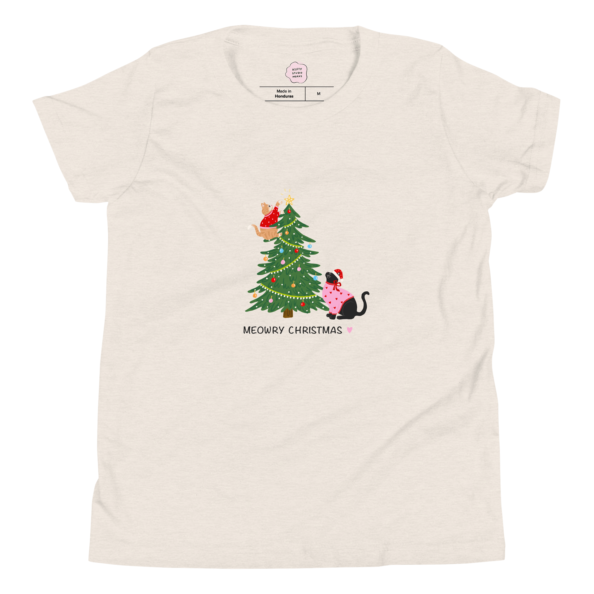 Meowry Christmas Kids T-shirt product image (10)