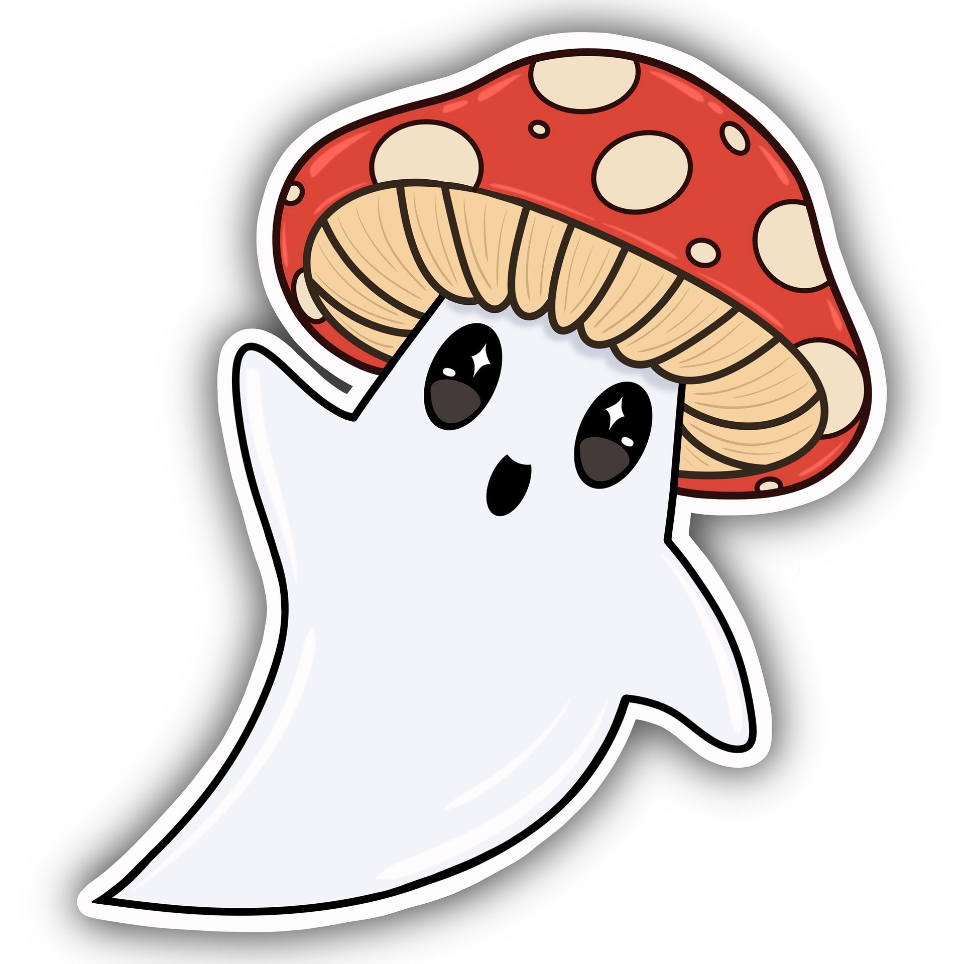 Mushroom Ghost Sticker product image (1)