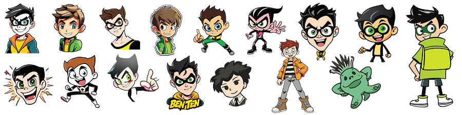 BEN TEN STICKERS PACK DIGITAL DOWNLOADS VECTOR ART AI PNG READY FOR YOUR PROJECTS product image (2)