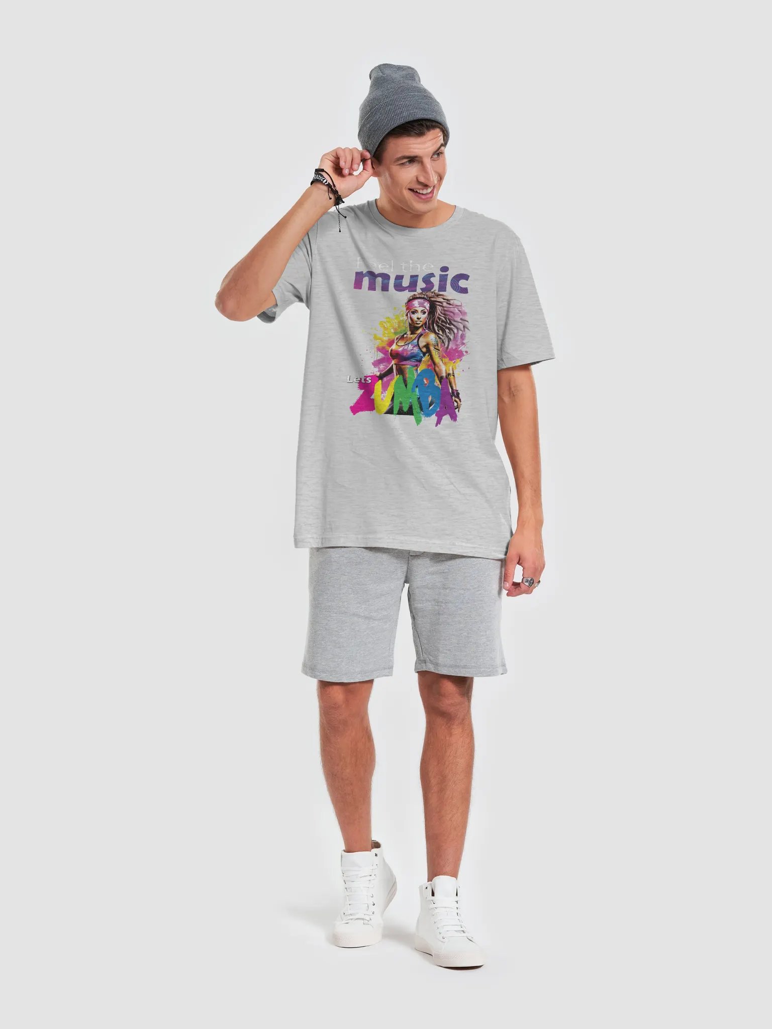 Feel The Music Lets Zumba Fitness Dance Class Instructor T-Shirt product image (8)