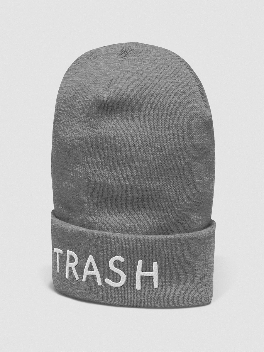 trash cuffed beanie - white font product image (27)
