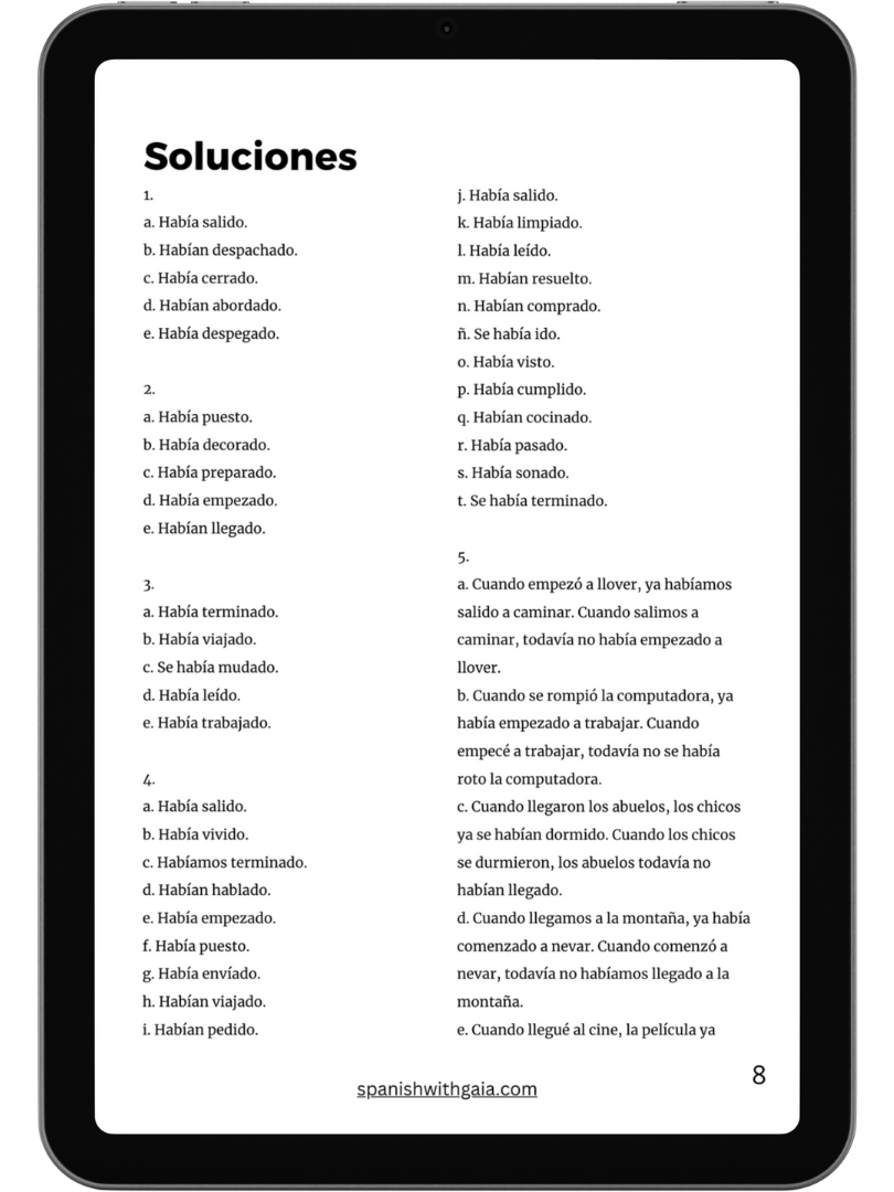 PDF P. PLUSCUAMPERFECTO + exercises product image (2)