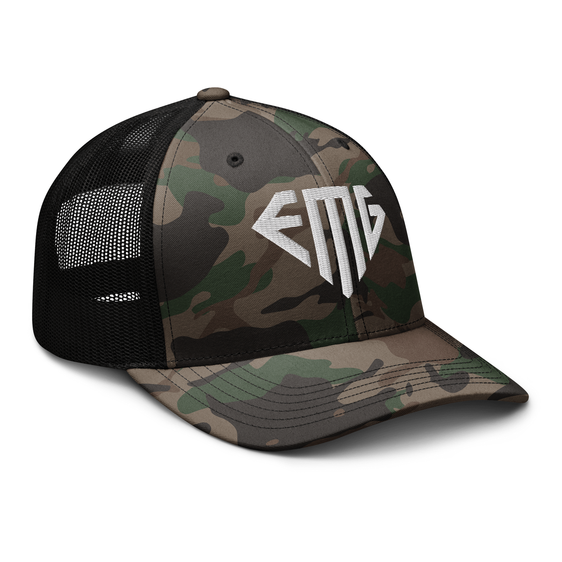 EMG Logo Camo Emblem Trucker Hat product image (8)