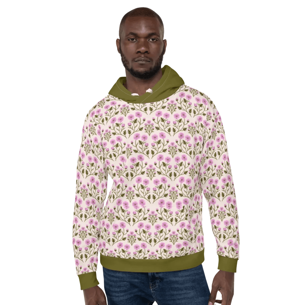 Harmony of Mums - Pink and Green - All Over Hoodie product image (6)