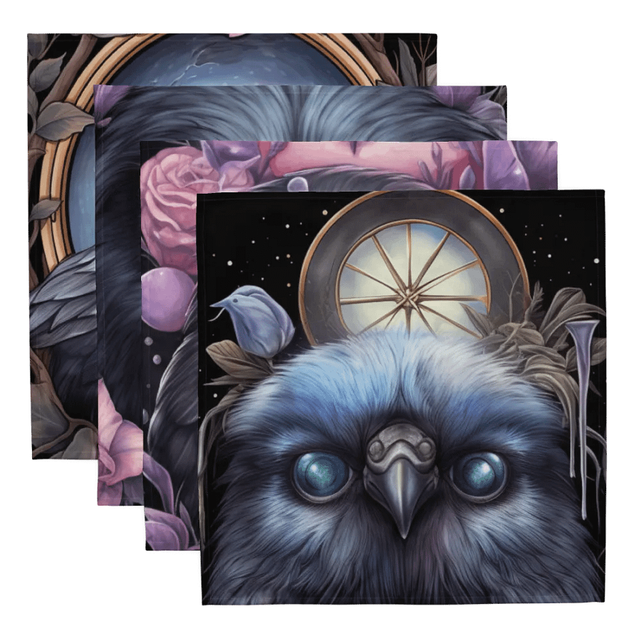 Premium Cloth Napkin Set: Under bird's mysterious gaze product image (5)