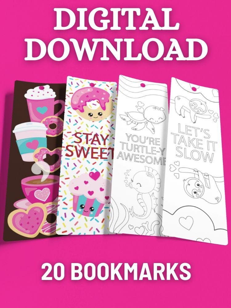 Printable Valentine’s Day Coloring Bookmarks - 2