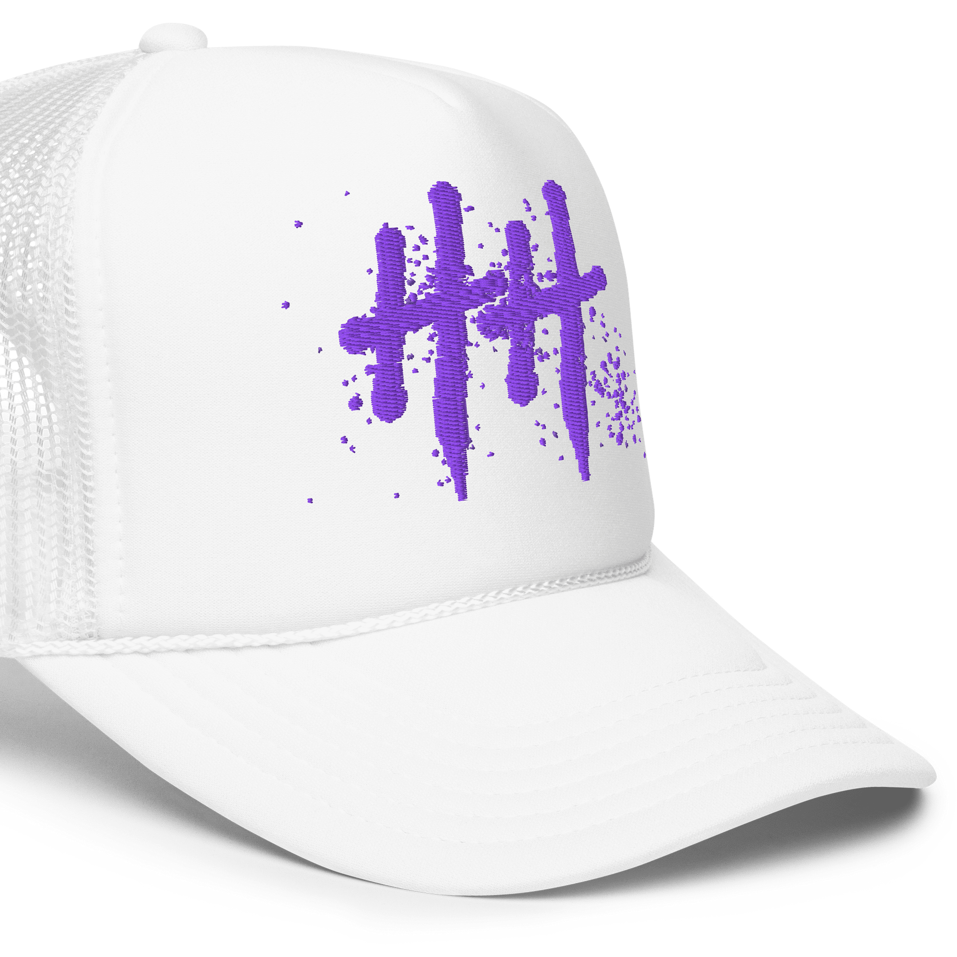 HH White Trucker - PURP SPLATTER product image (5)