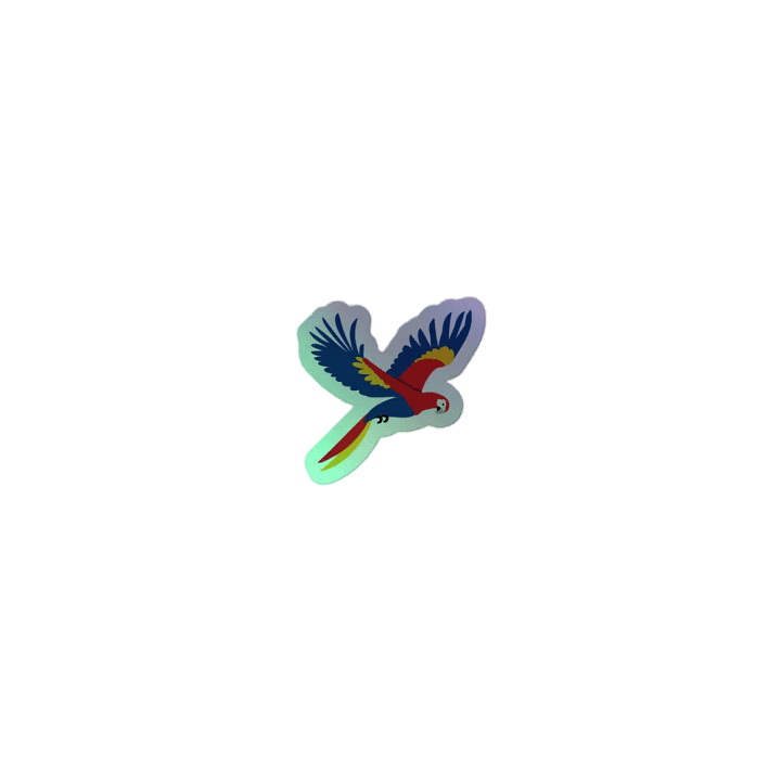 Vibrant Parrot Holographic Sticker Sheet product image (1)