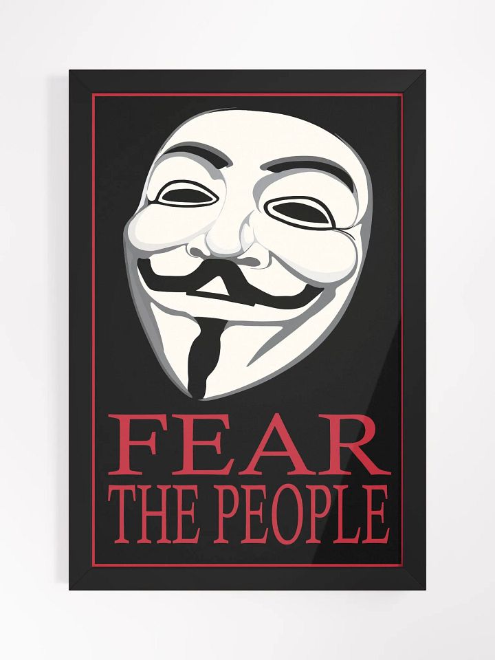 Fear The People - Red - Framed High-Quality Matte Poster product image (2)