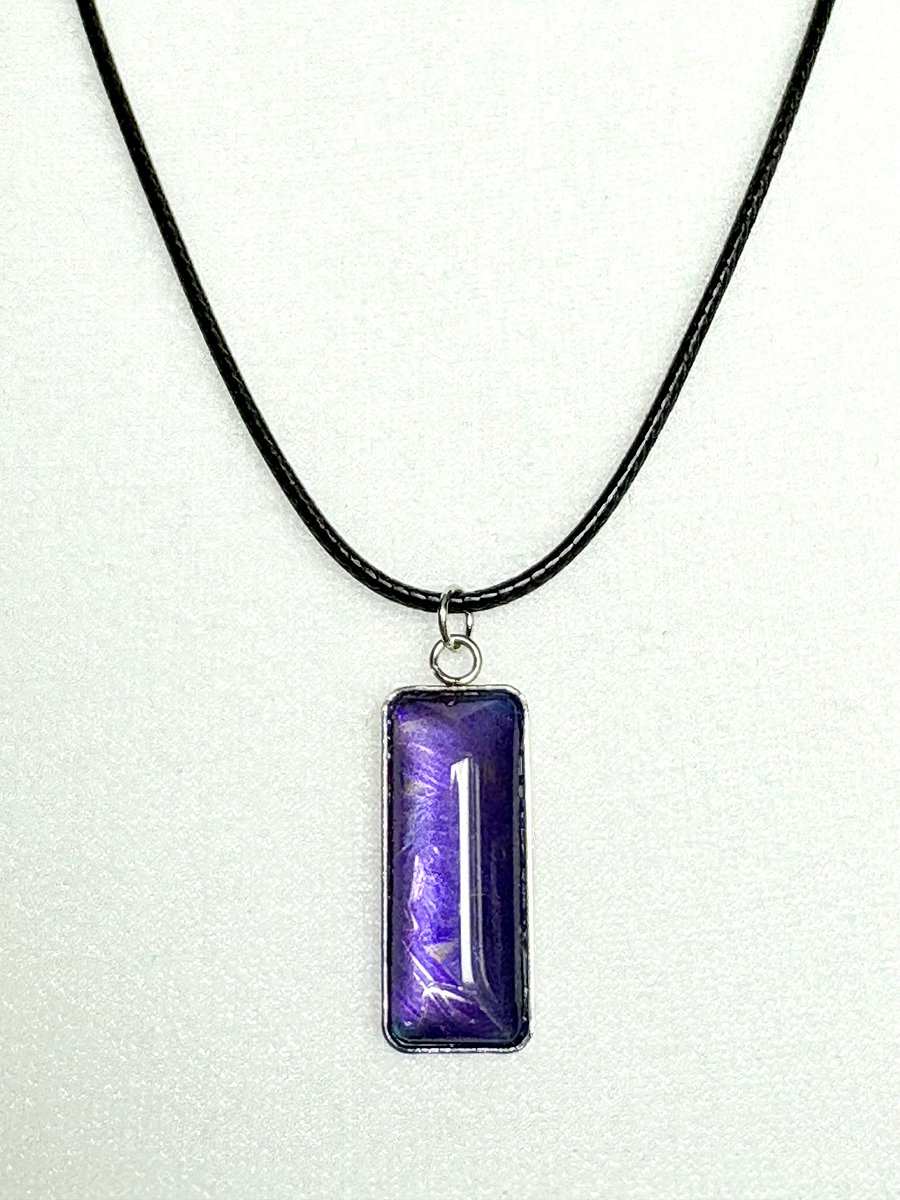 Electric Tide Pendant Necklace | Purple | Rectangle Cabochon | Monique Faella Designs™ | MFD-00146 product image (2)