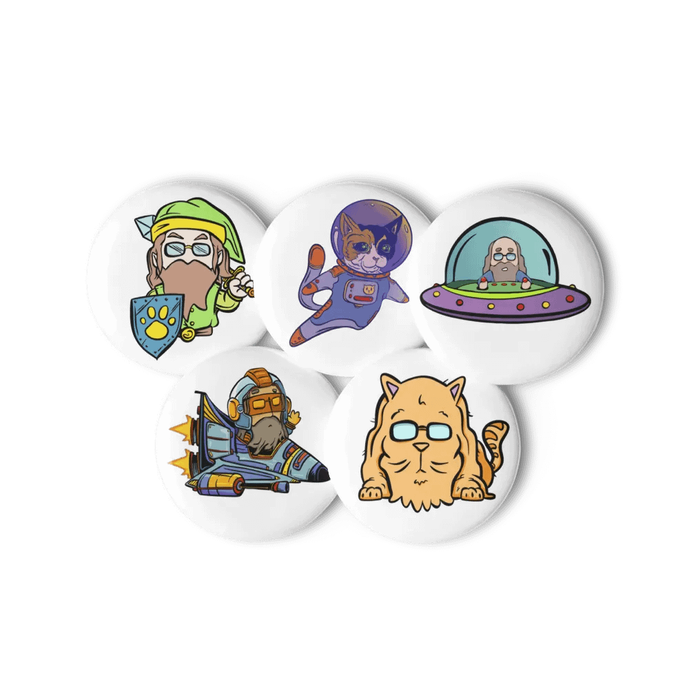 Set of 5 Badges (White) product image (6)