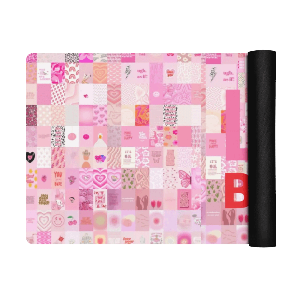 Live bold pink yoga mat product image (3)